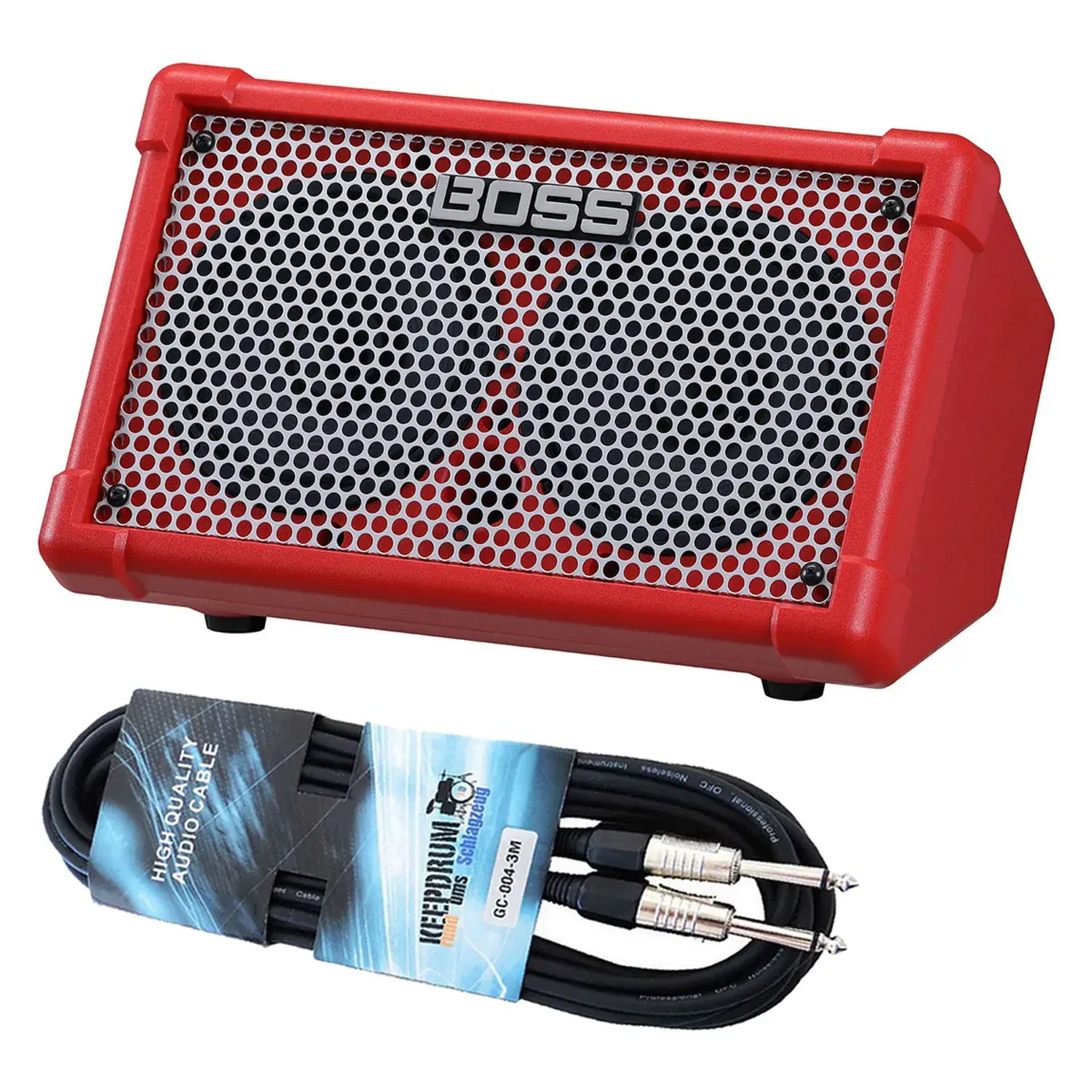 Комбоусилитель для электрогитары Boss Cube Street II красный с адаптером BT-Dual и кабелем keepdrum