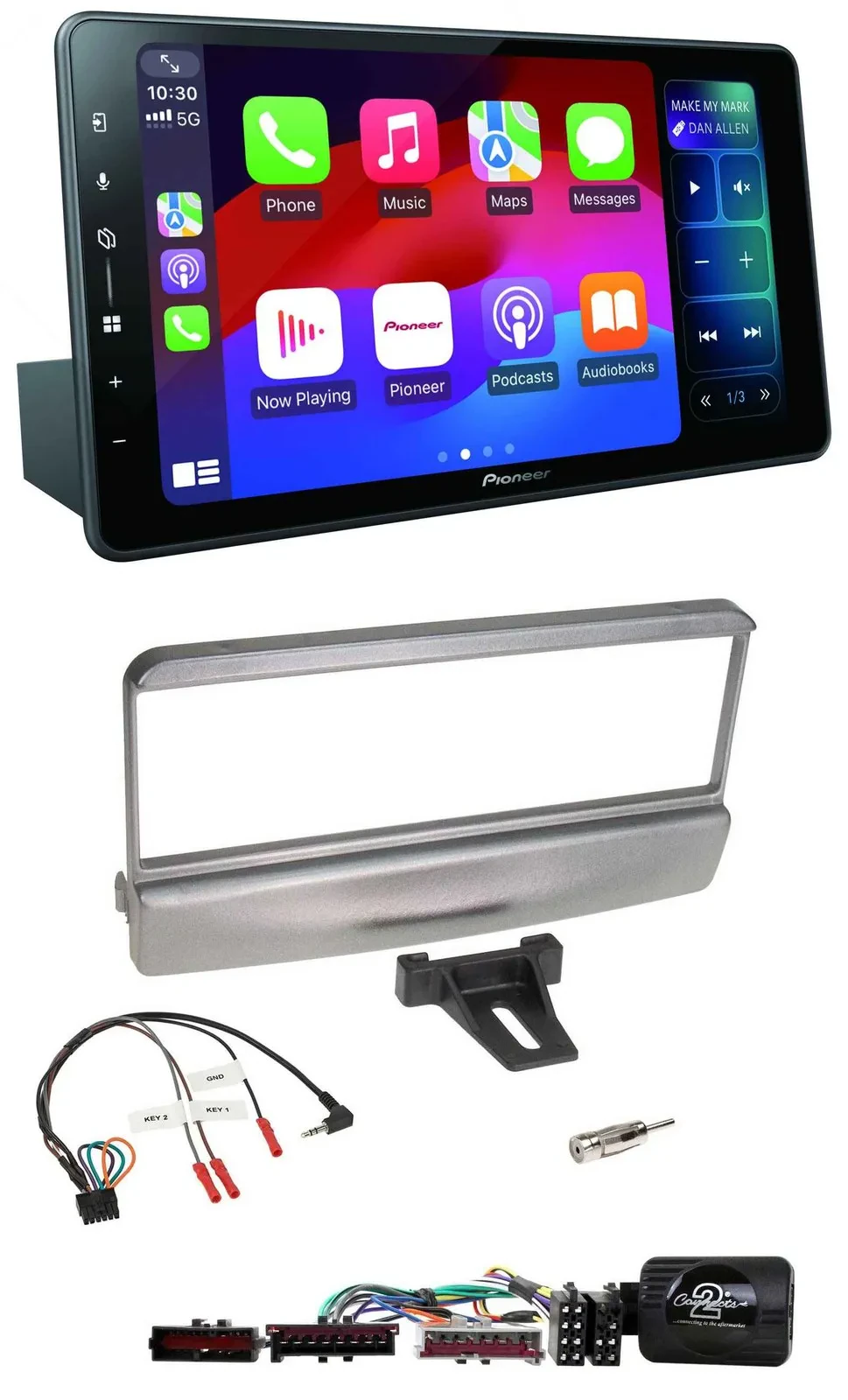 Pioneer Bluetooth DAB Lenkrad USB Autoradio für Ford Escort Focus silber