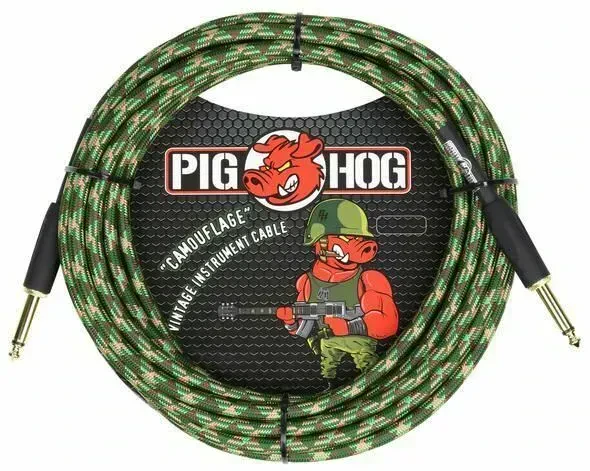 Инструментальный кабель Pig Hog PCH20CF Camouflage 6 м