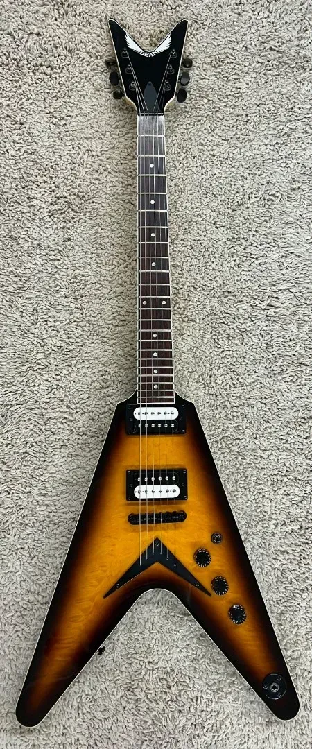 Dean Model VX QM TBZ Quilt Maple Trans Brazilia Burst VX Series Electric Guitar