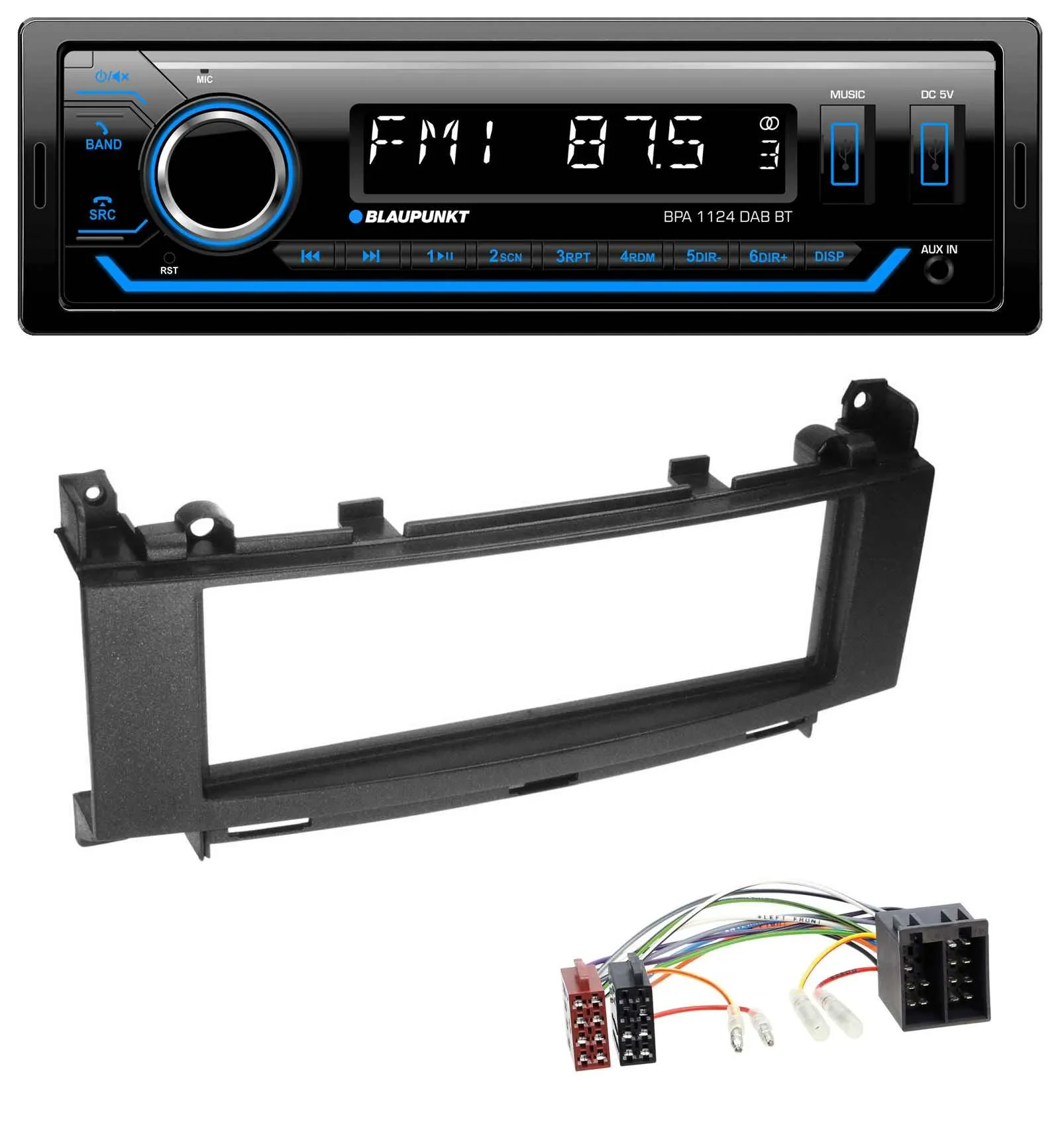 Blaupunkt Bluetooth USB DAB MP3 Autoradio für Mercedes B-Klasse W245 A-Klasse W1