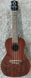 Luna Model UKE TC MAH Tattoo Mahogany Concert Size Acoustic Ukulele with Gig Bag