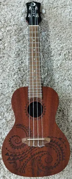 Luna Model UKE TC MAH Tattoo Mahogany Concert Size Acoustic Ukulele with Gig Bag