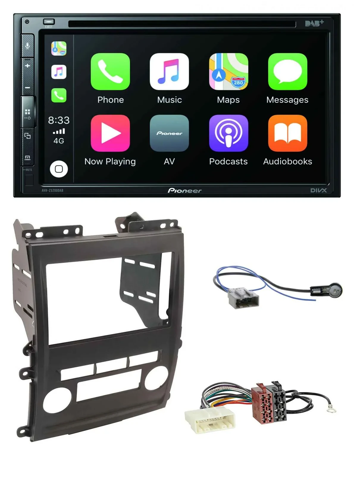 Pioneer DVD 2DIN MP3 DAB Bluetooth USB Autoradio für Nissan Xterra 2009-2011