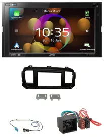 JVC DAB MP3 2DIN Bluetooth USB Autoradio für Citroen Jumpy Spacetourer ab 2016 u