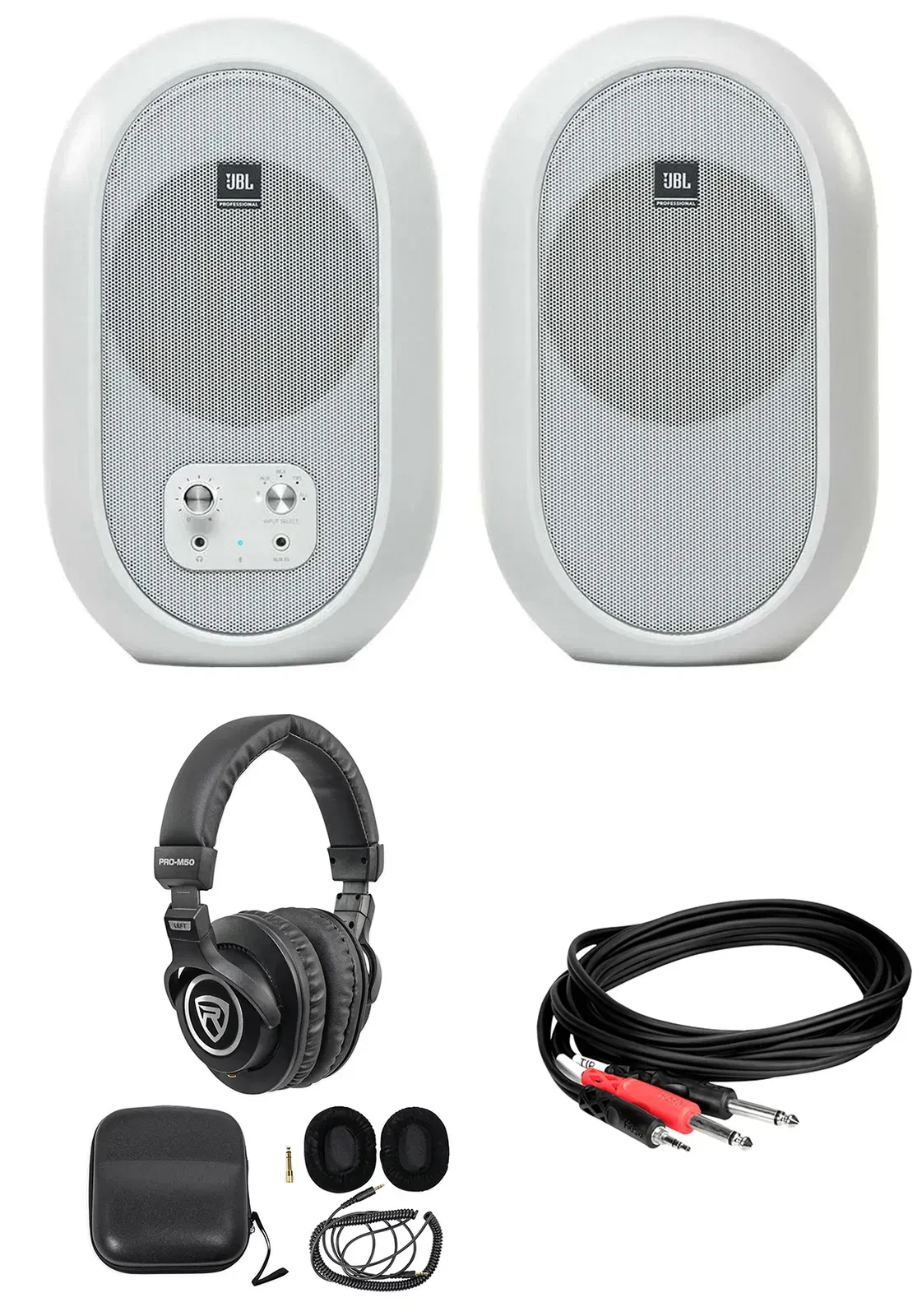 Pair JBL 104 Powered Studio Reference Monitors w/Bluetooth+Headphones 104SET-BTW