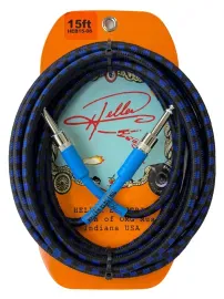 Кабель инструментальный Henry Heller Pro Instrument Cable 1/4" Jack 15 ft (4.57 м) черно-синий твид