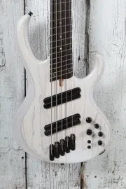 Ibanez BTB865MS Multi Scale 5 String Electric Bass Guitar Trans White with Case