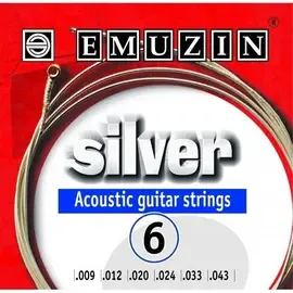 Струны для акустической гитары Emuzin 6А202 Silver 9-43