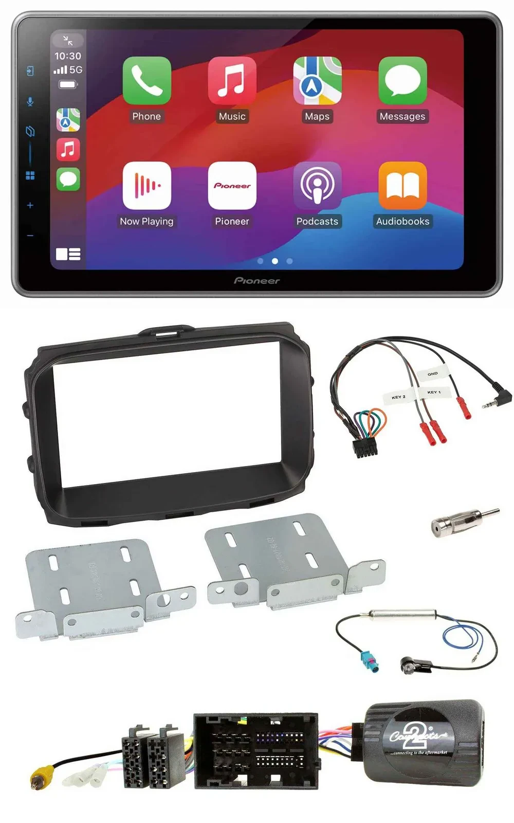 Pioneer Lenkrad USB DAB Bluetooth 2DIN Autoradio für Alfa Giulietta 2013-2021 94