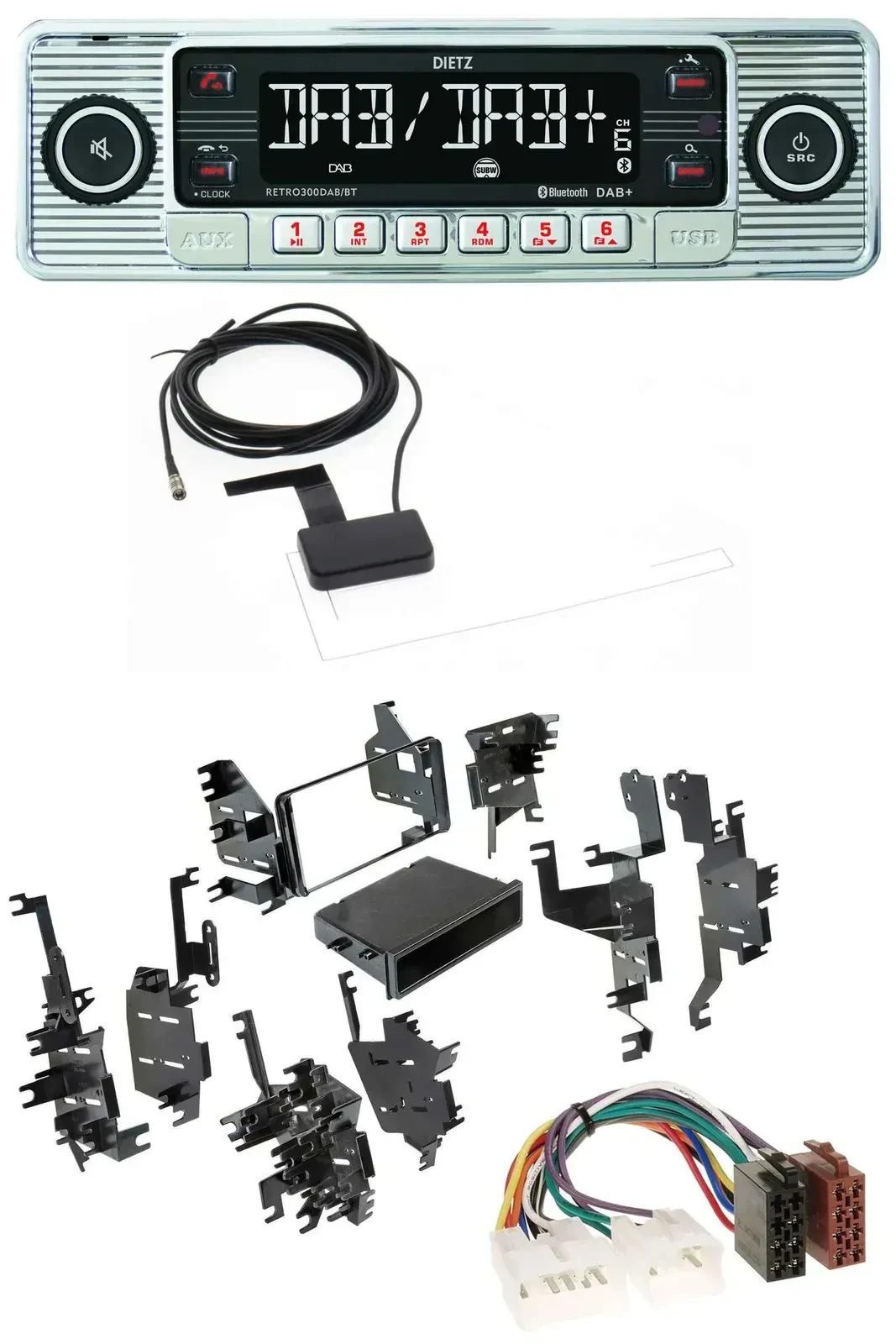 Автомагнитола для Toyota Highlander/MR2/Sequoia/Yaris Dietz Bluetooth, USB, MP3, DAB