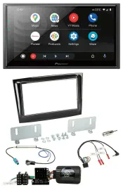 Pioneer USB 2DIN DAB Lenkrad Bluetooth Autoradio für Fiat Doblo VDO ab 2015 pian