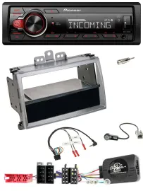 Автомагнитола Pioneer для Hyundai i20 (2009–2011) Bluetooth, USB, DAB, управление с руля, серебристая