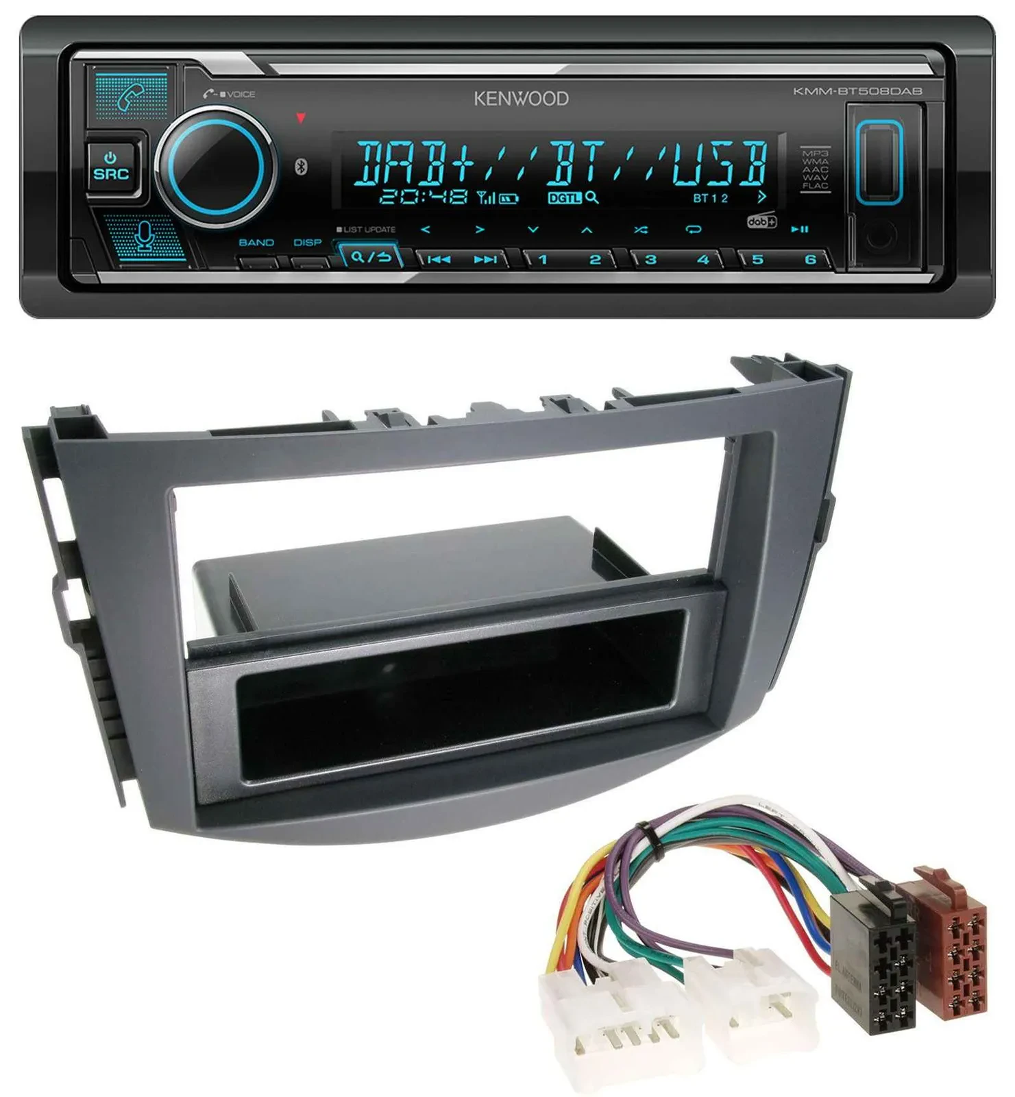 Автомагнитола Kenwood Bluetooth MP3 DAB USB для Toyota RAV4 (с 2006)