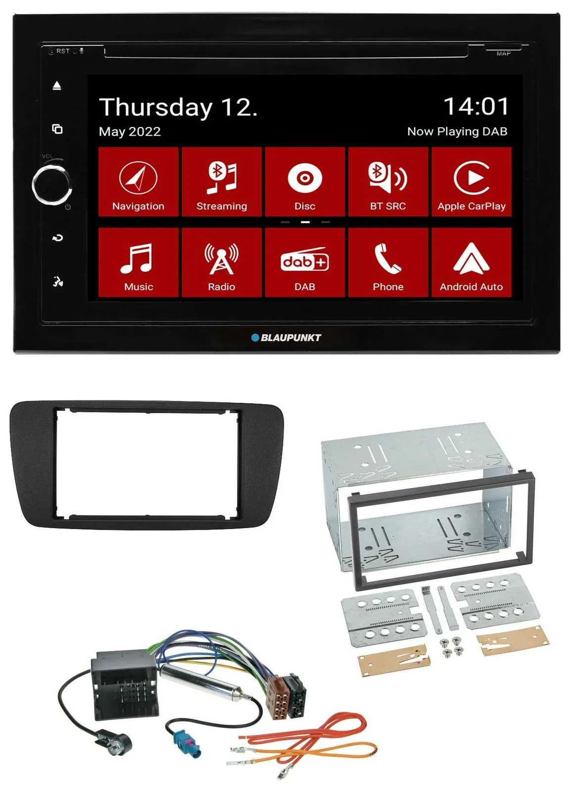 Blaupunkt MP3 DVD Bluetooth DAB 2DIN USB Autoradio für Seat Ibiza ab 08 nitschwa