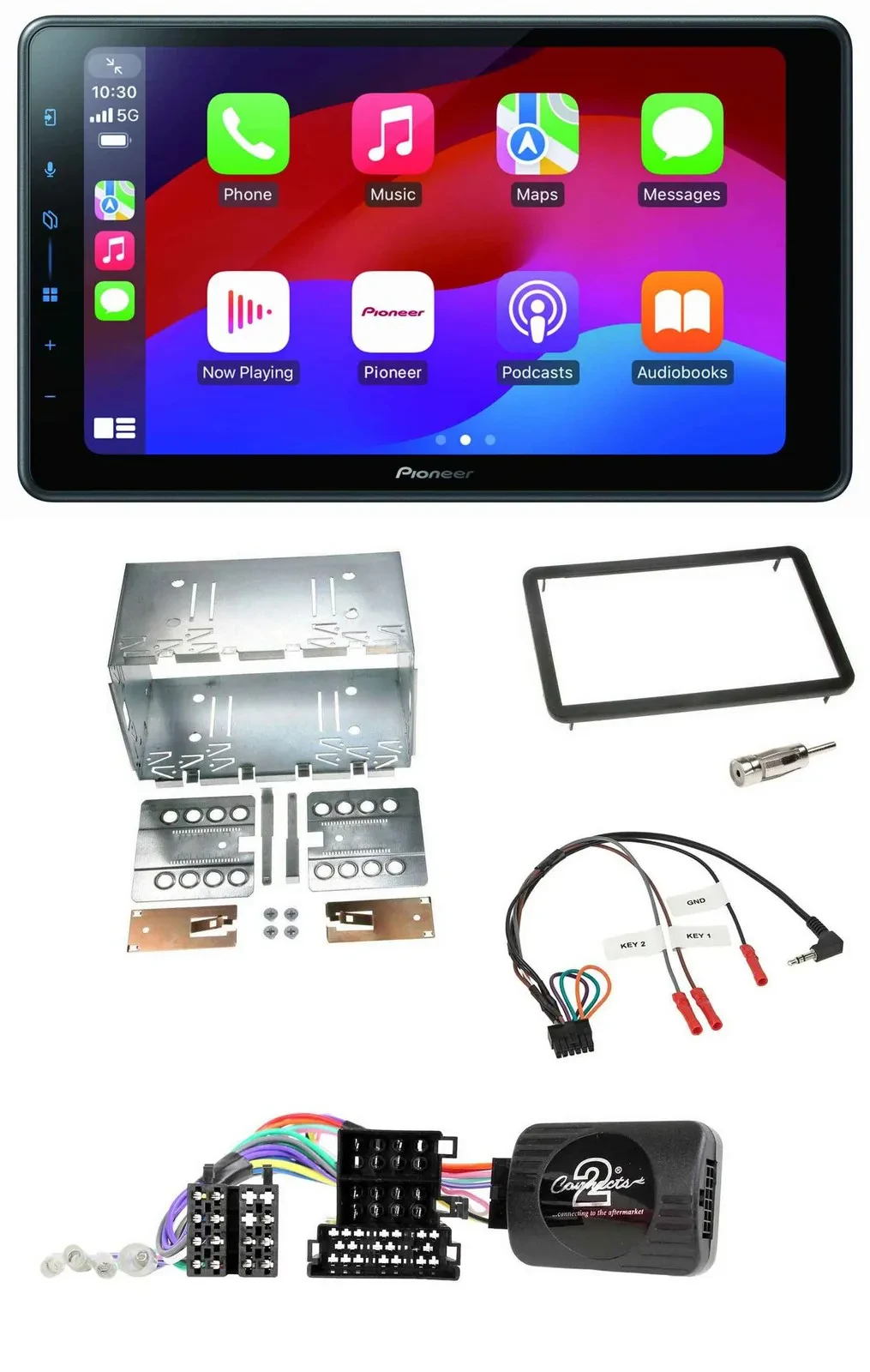 Pioneer Bluetooth 2DIN USB Lenkrad DAB Autoradio für Alfa Romeo 159 Brera Spider