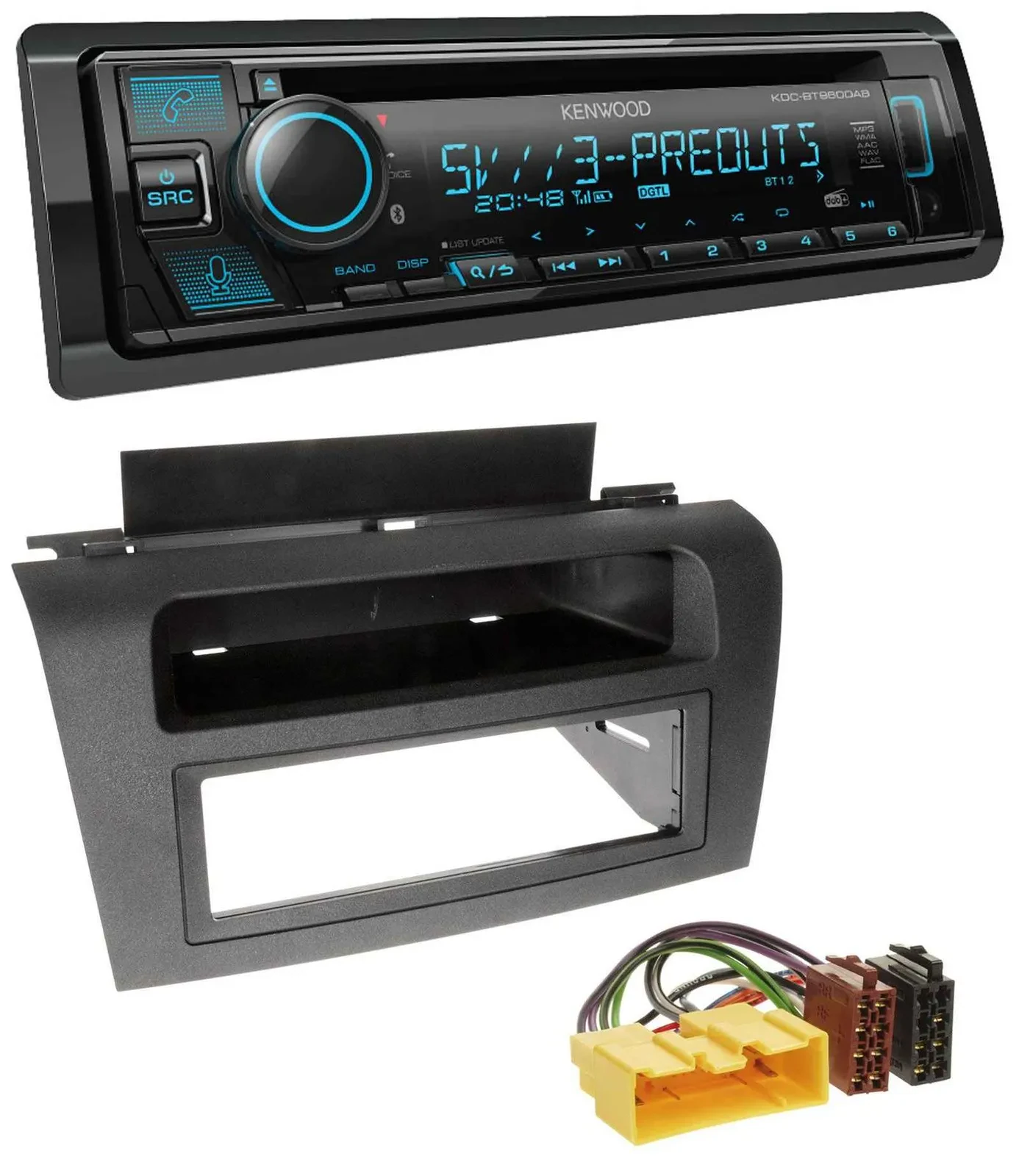 Автомагнитола для Mazda 3 (2004–2008) Kenwood Bluetooth USB CD MP3 DAB