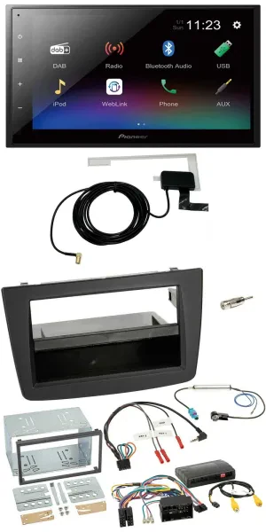 Pioneer DAB Lenkrad Bluetooth 2DIN USB Autoradio für Alfa Romeo Mito 14-18 Infoa