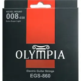 Струны для электрогитары Olympia EGS-860 Nickel Wound 8-38