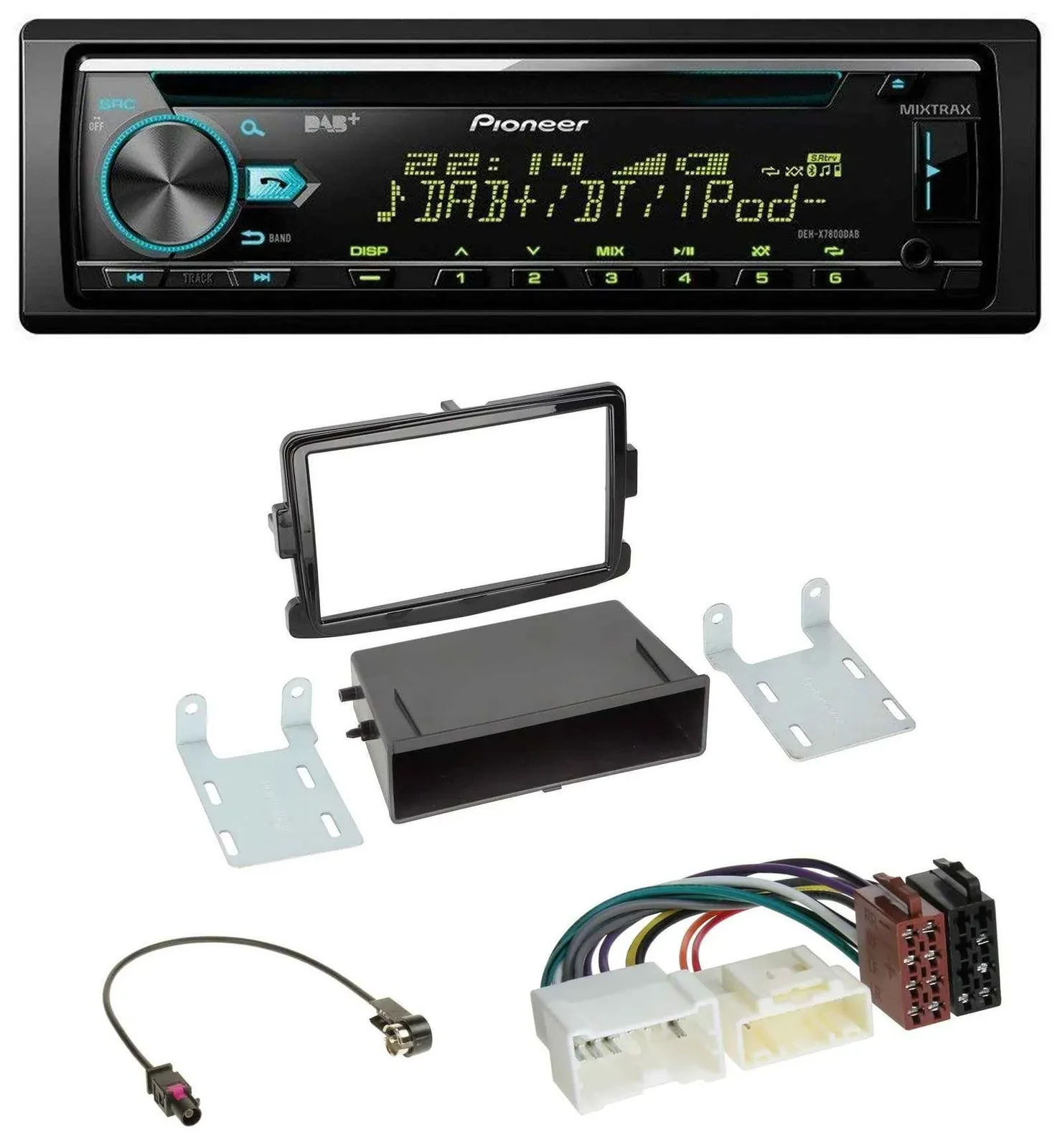 Pioneer DAB MP3 CD USB Bluetooth Autoradio für Dacia Lodgy Sandero Opel Vivaro
