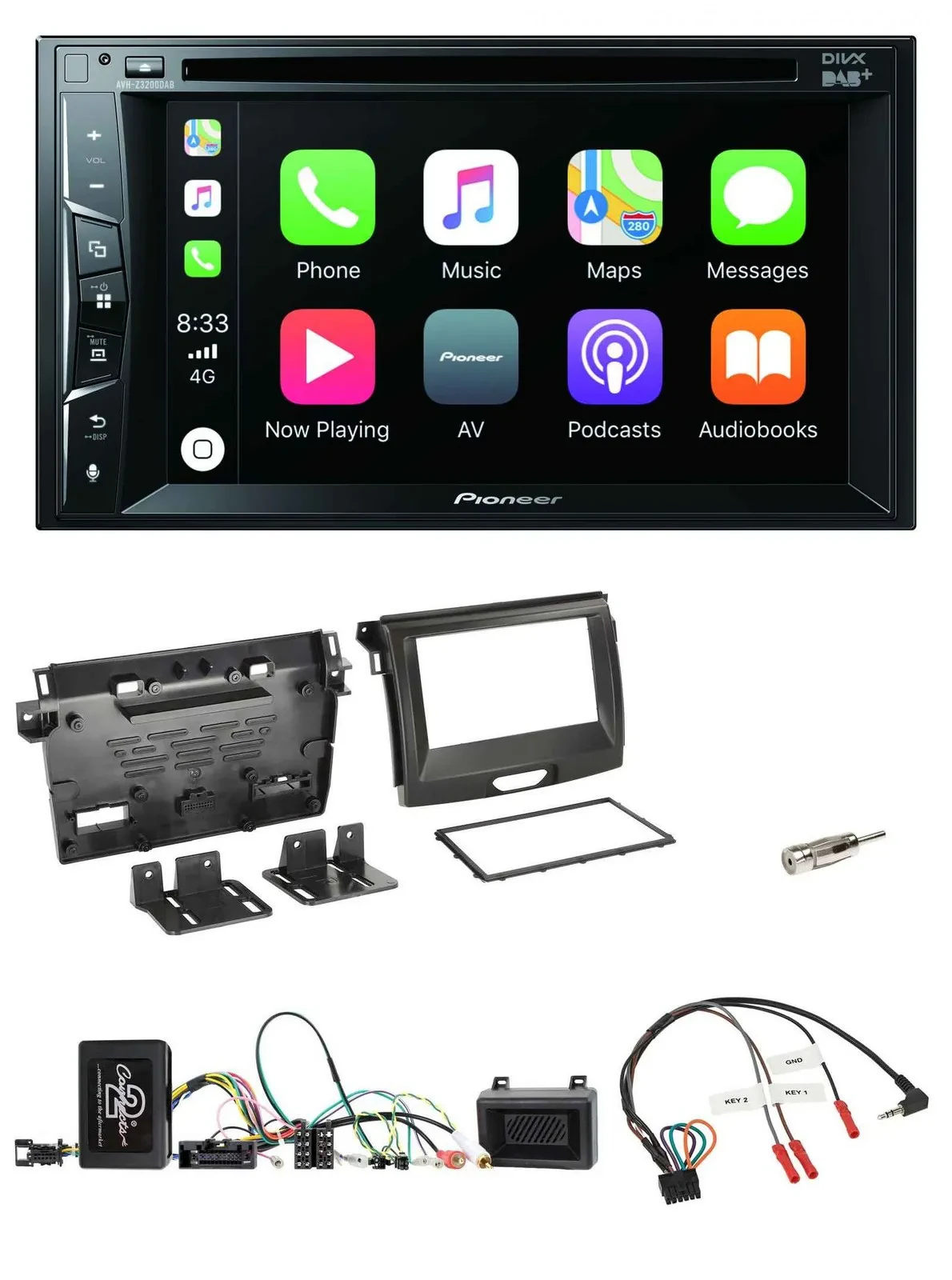 Автомагнитола для Ford Ranger Pioneer 2DIN USB DVD Bluetooth DAB