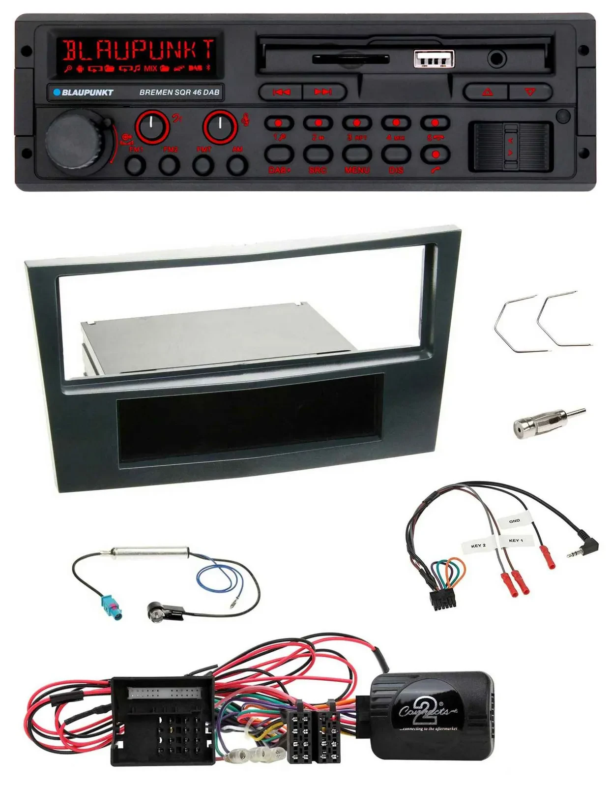 Blaupunkt SD Lenkrad USB Bluetooth DAB Autoradio für Opel Corsa D Schwarz 09-14