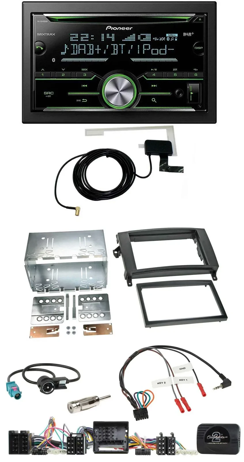 Pioneer CD USB Lenkrad Bluetooth 2DIN DAB Autoradio für Mercedes Vito Viano W639