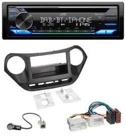 Автомагнитола для Hyundai i10 (с 2013) JVC Bluetooth, MP3, USB, DAB, CD