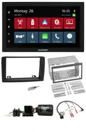 Blaupunkt Lenkrad Bluetooth DAB 2DIN USB Autoradio für Fiat Idea 06-12 schwarz