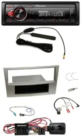 Автомагнитола для Opel Corsa D (2009–2014) Pioneer 1DIN, MP3, DAB, USB, поддержка кнопок на руле, цвет satin-stone