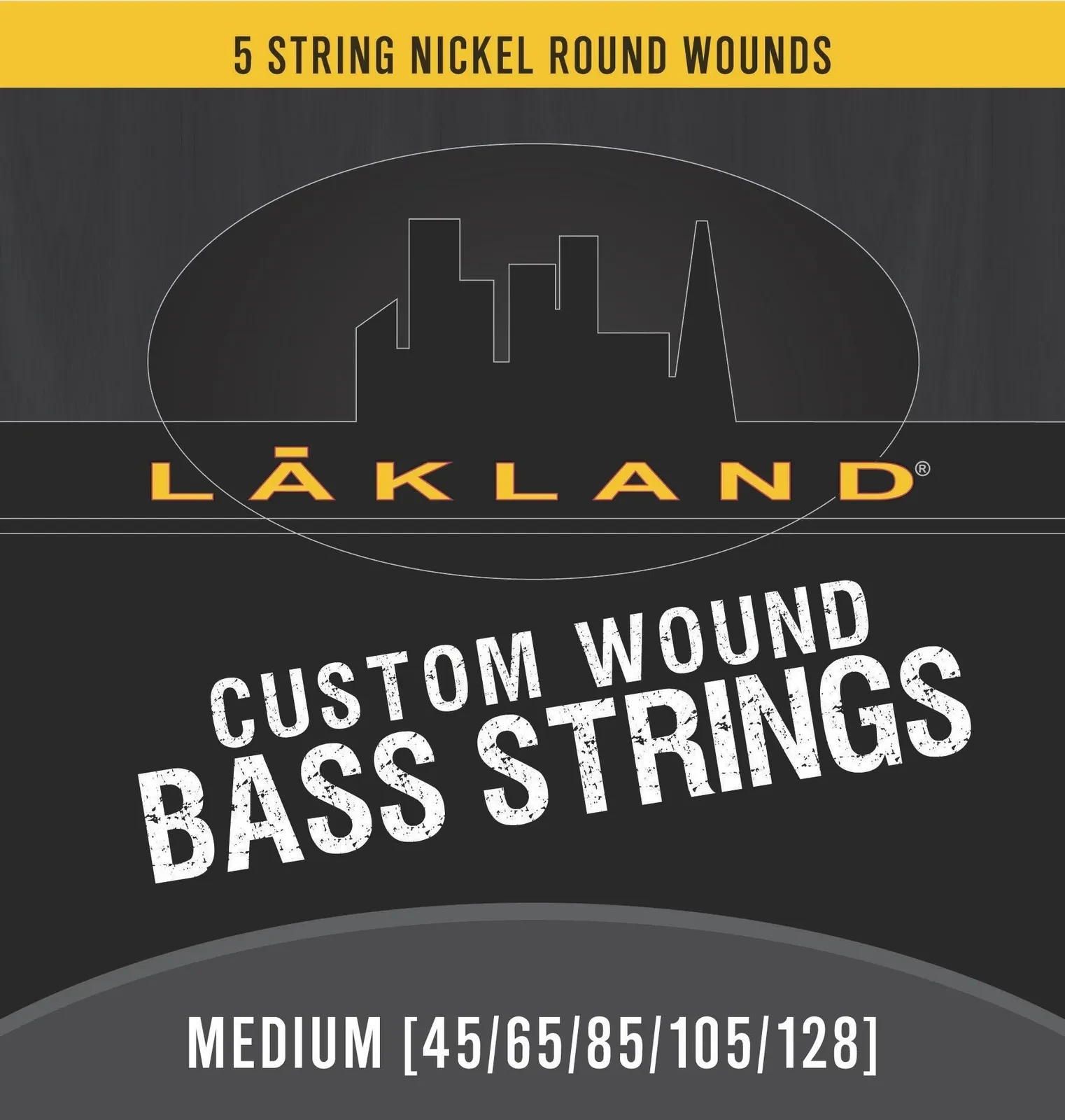 LAKLAND Custom Wound Nickel - Electric Bass String Set, 5-String, Medium, .045-.