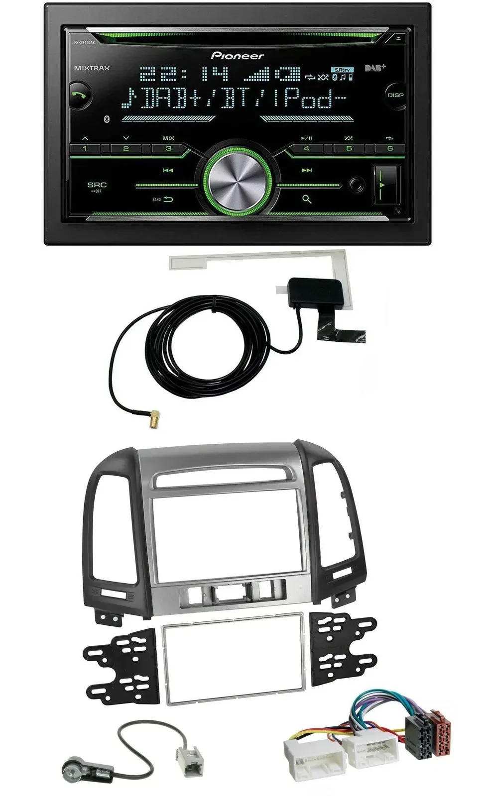 Автомагнитола для Hyundai Santa Fe (3) Pioneer 2-DIN, CD, USB, MP3, Bluetooth, DAB