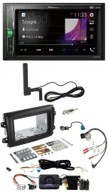Pioneer MP3 DAB Lenkrad 2DIN Bluetooth Autoradio für Fiat Ducato Serie 8 ab 2021