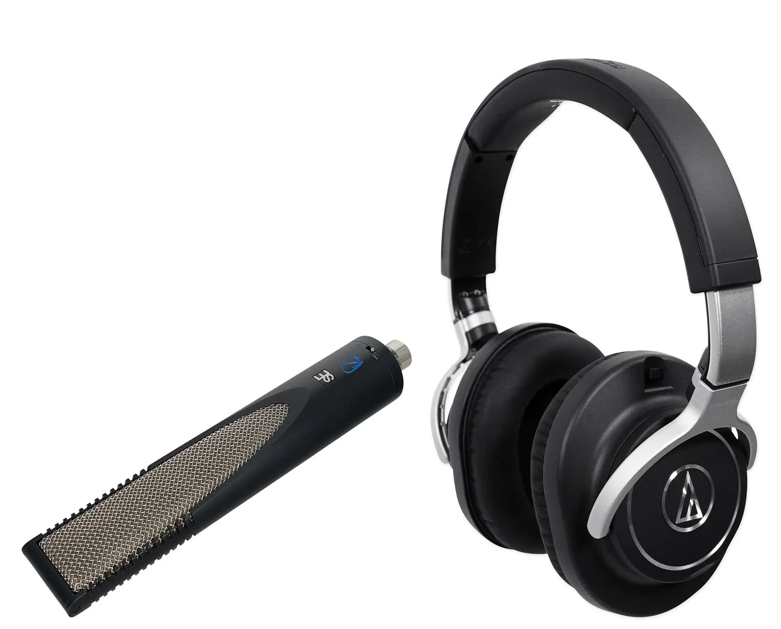 Se Electronics RNR1 Recording Ribbon Microphone+Shockmount+ATH-M70x Headphones