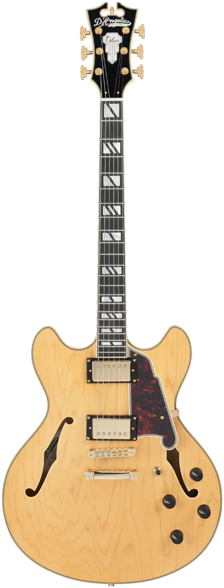 Электрогитара полуакустическая D'Angelico Deluxe DC Satin Honey