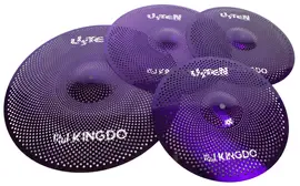 Набор тарелок для барабанов KINGDO LOW VOLUME SET 14"+16"+20" VIOLET