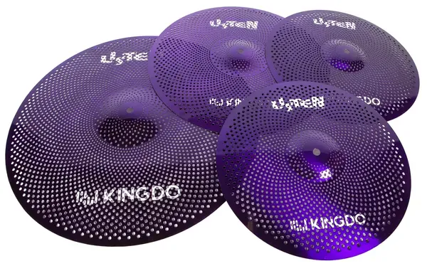 Набор тарелок для барабанов KINGDO LOW VOLUME SET 14"+16"+20" VIOLET