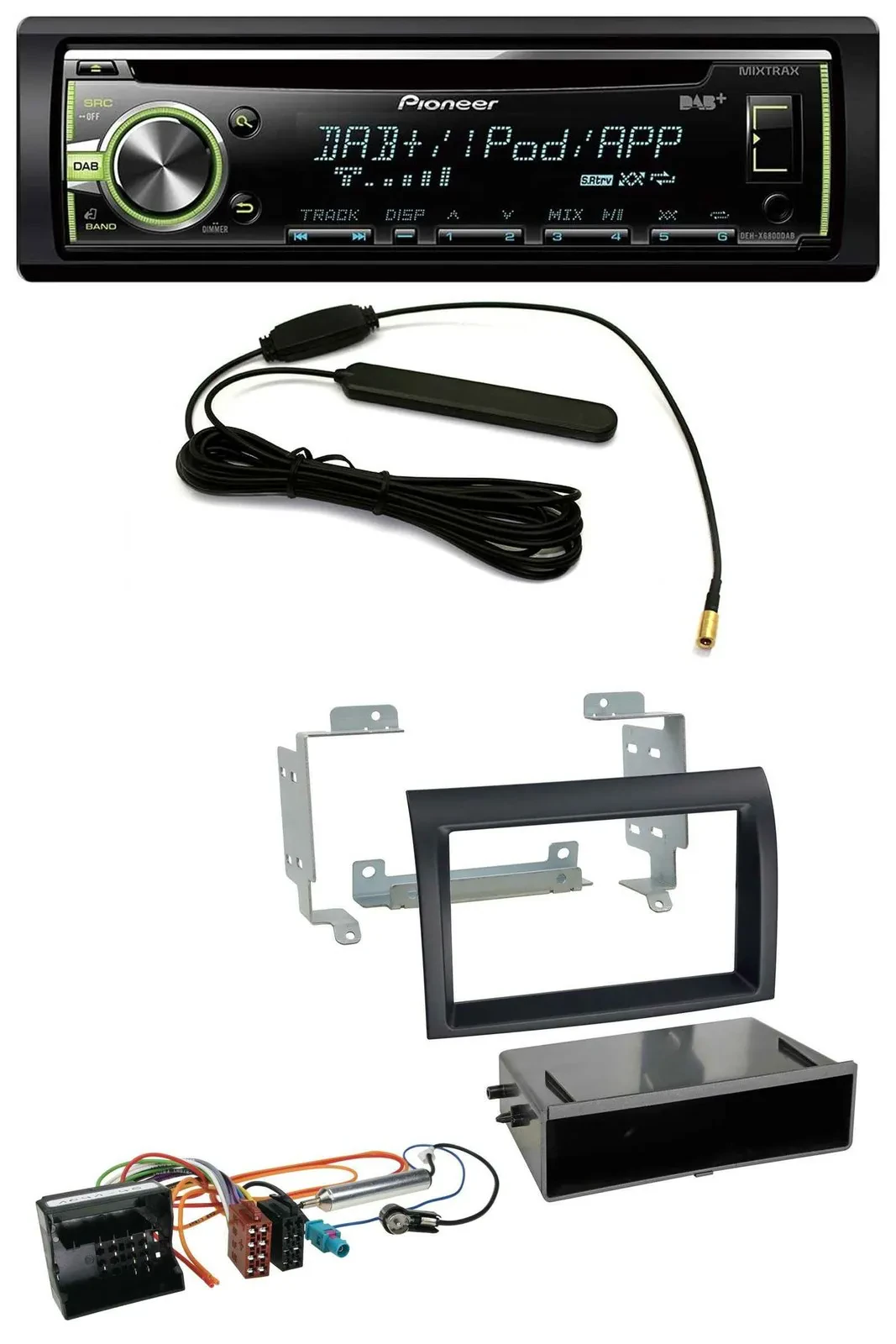 Pioneer MP3 USB CD DAB AUX Autoradio für Citroen Jumper Quadlock 06-11 schwarz P