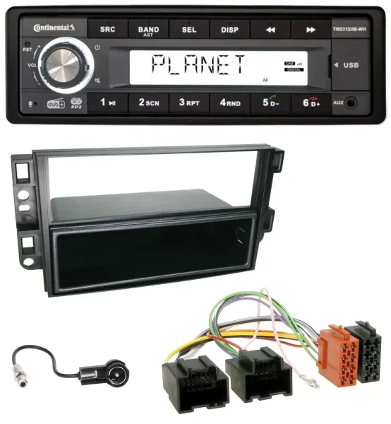 Continental USB 1DIN AUX DAB MP3 Autoradio für Chevrolet Aveo Epica Captiva 06-1