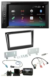 Автомагнитола для Fiat Doblo (с 2015) Pioneer 2DIN, DAB, DVD, Bluetooth, USB, поддержка управления на руле