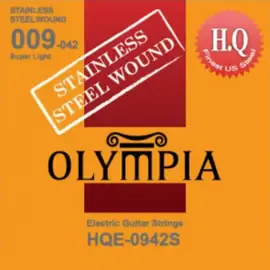Струны для электрогитары Olympia HQE0942S Stainless Steel Wound 9-42