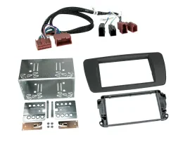 Radioblende Set Doppel DIN Autoradio für Seat Ibiza 08-15 tuamgrau inkl. Schalte