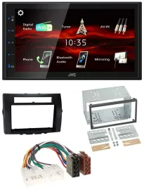JVC USB Bluetooth MP3 DAB 2DIN Autoradio für Toyota Corolla 04-09 Verso schwarz
