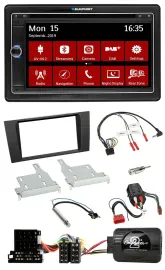 Blaupunkt TMC USB Lenkrad Bluetooth DAB 2DIN Navigation für Audi A4 99-01 BOSE V