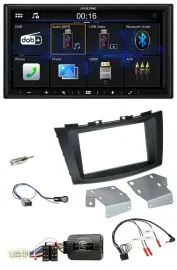 Alpine Bluetooth 2DIN Lenkrad DAB USB Autoradio für Suzuki Swift ab 2011