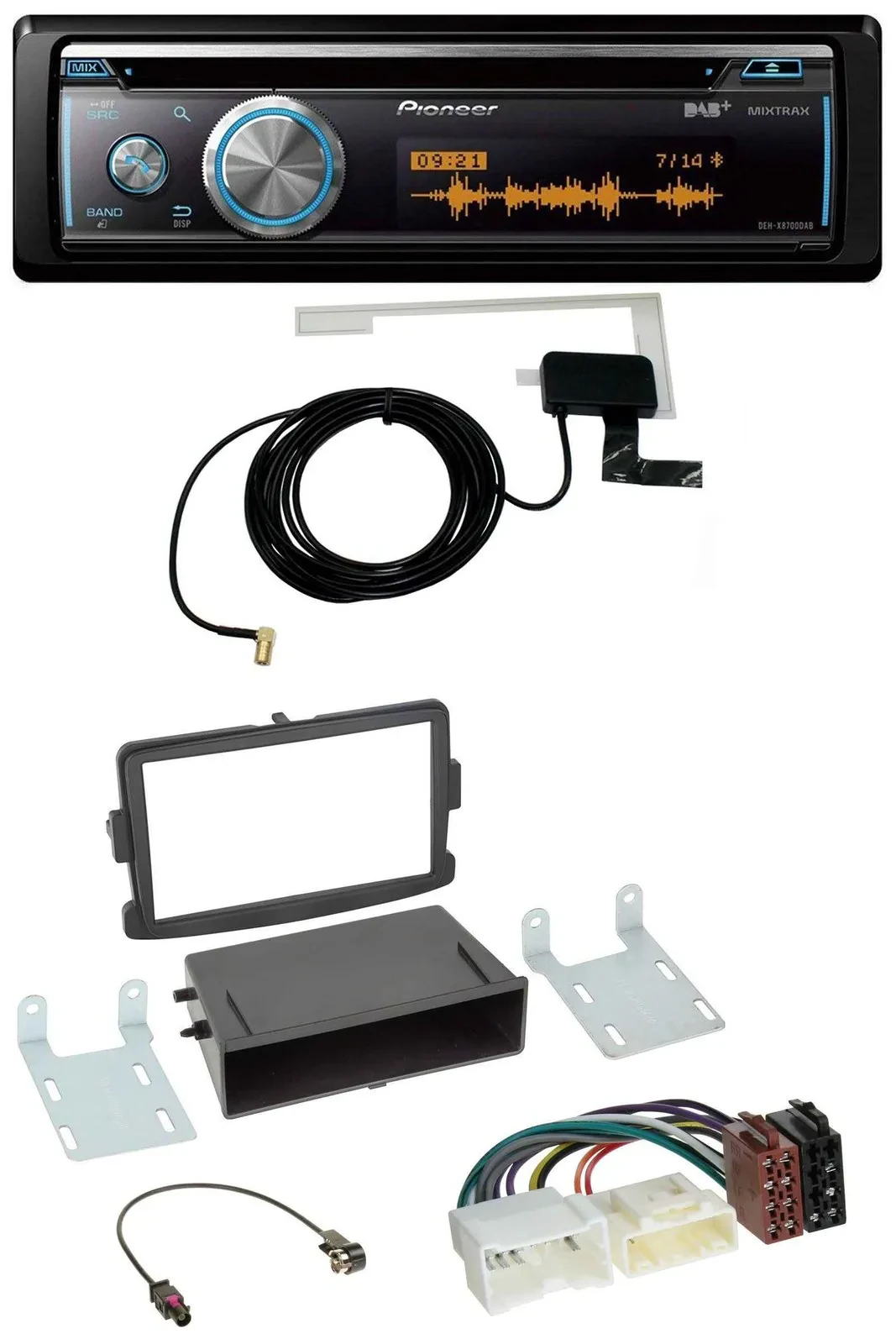 Pioneer Bluetooth DAB MP3 USB CD Autoradio für Dacia Logan Sandero Opel Vivaro