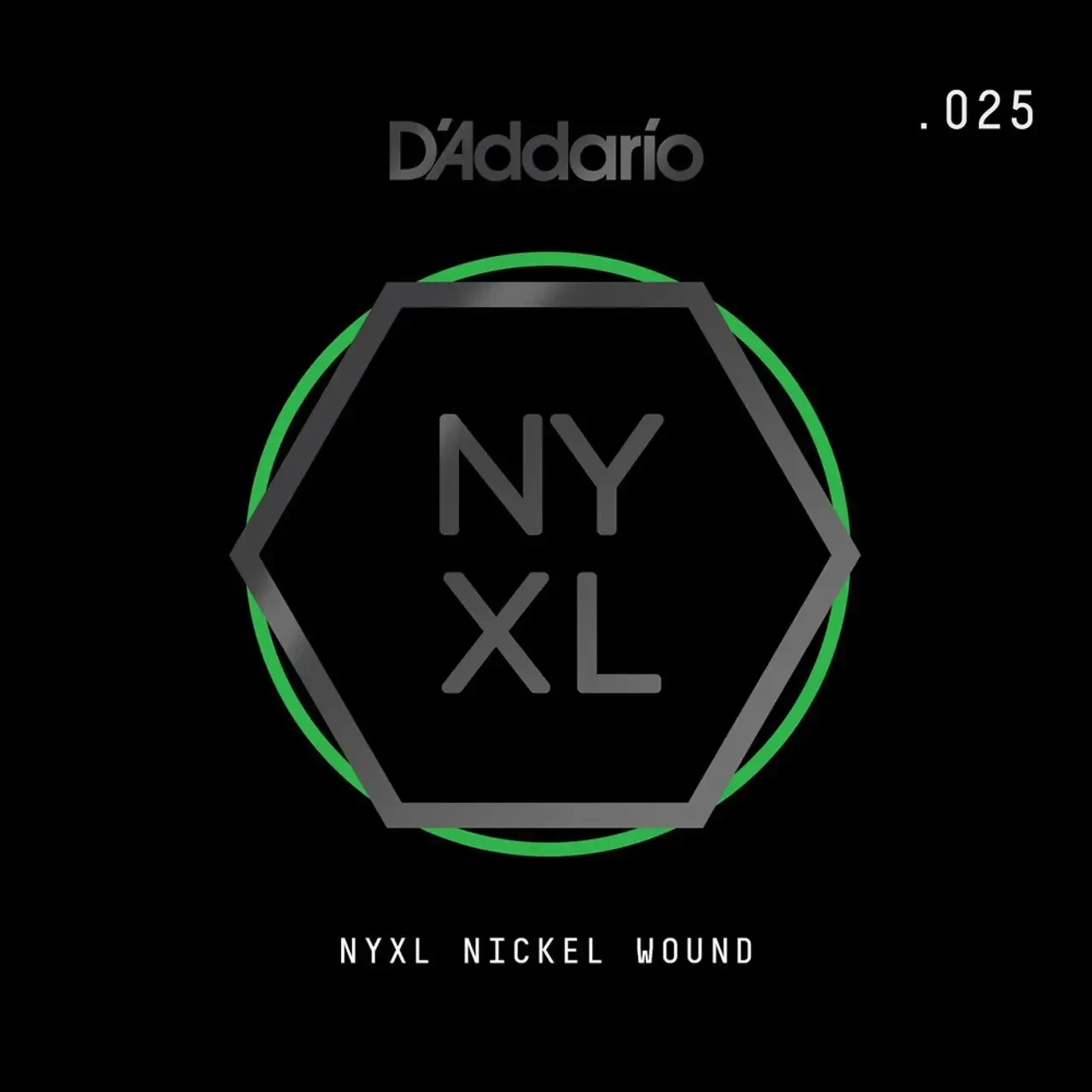 Струна одиночная D'Addario NYNW025 NYXL Nickel Wound Single 025