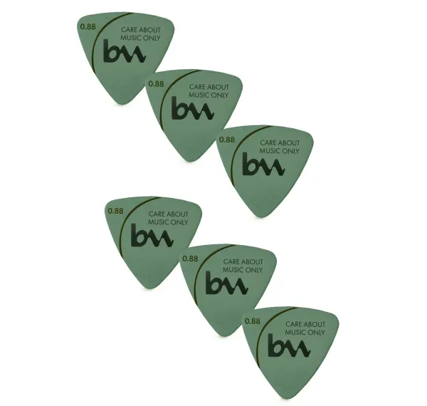 Медиаторы Bag&Music AKSS44 Delrin Green 0.88 (6 штук)