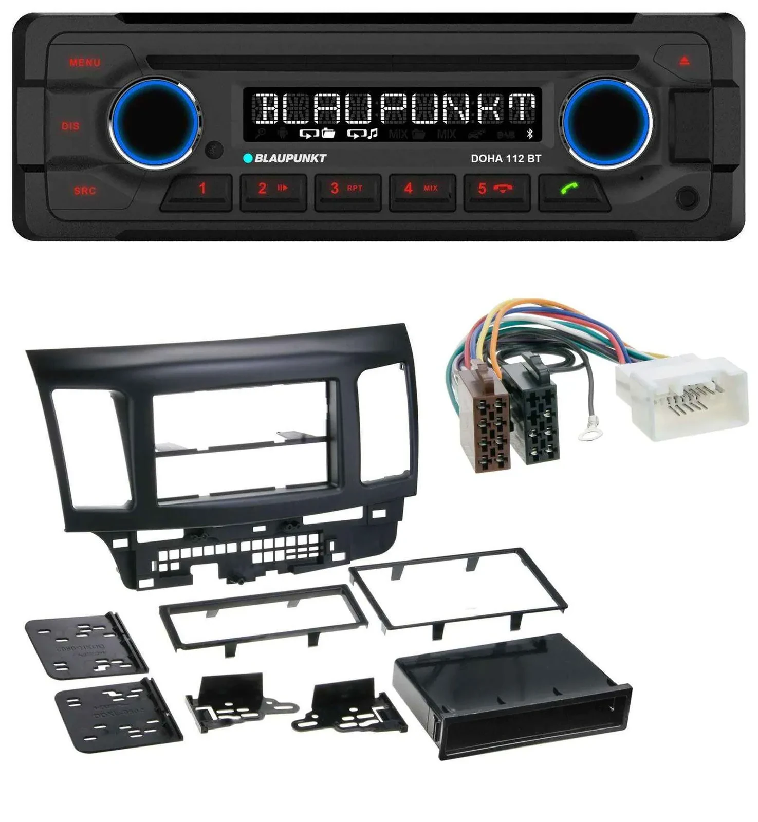 Blaupunkt AUX MP3 CD Bluetooth USB Autoradio für Mitsubishi Evo Lancer (ab 2008)