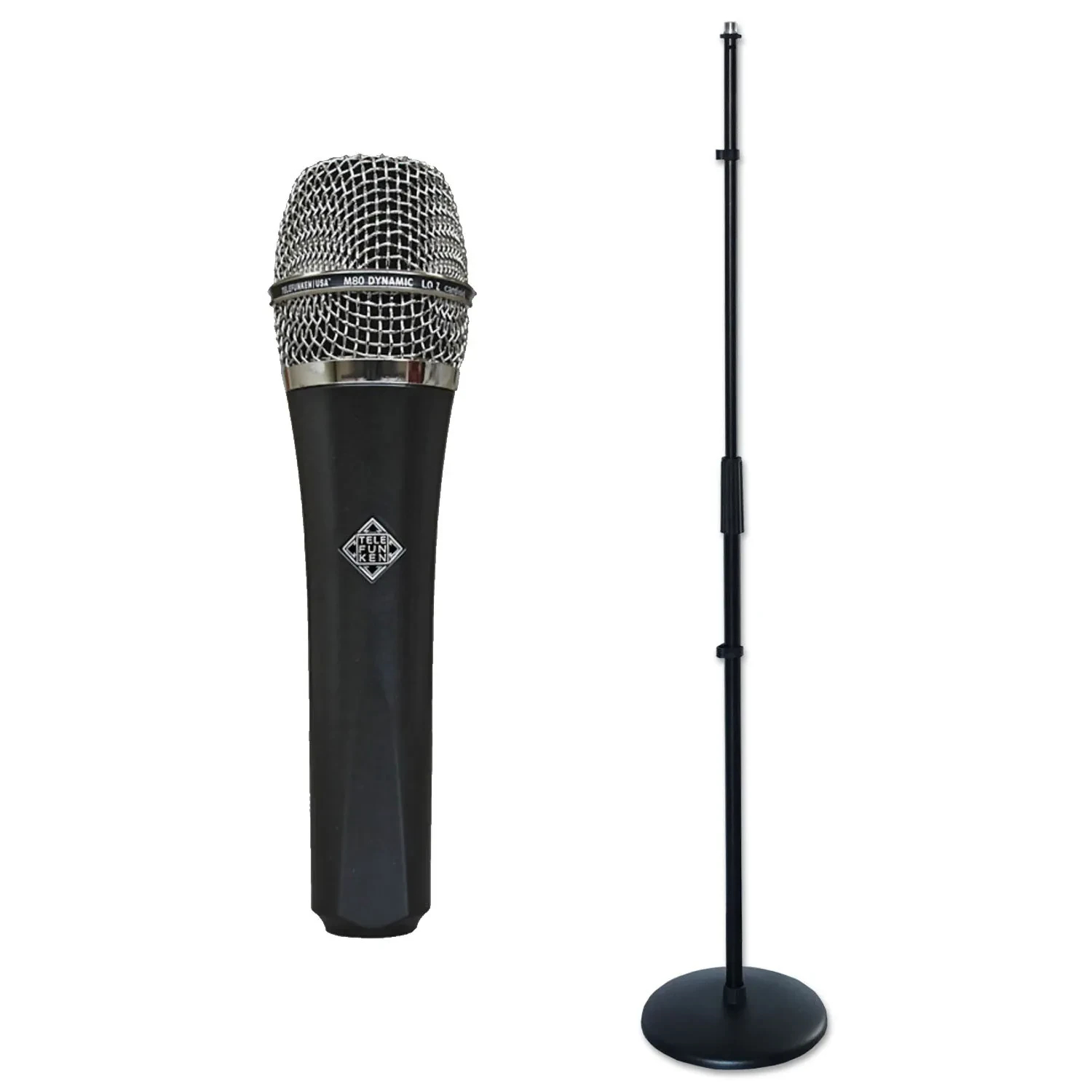 Telefunken M80 Mikrofon Standard mit keepdrum Mikrofonständer gerade